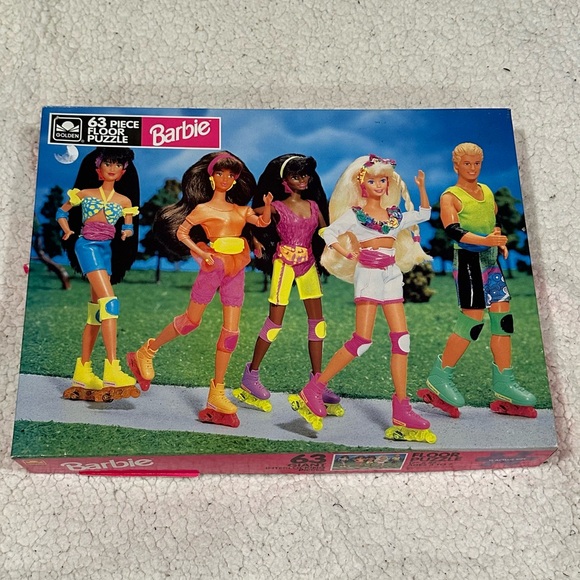 vintage barbie rollerblading puzzle - Picture 1 of 2